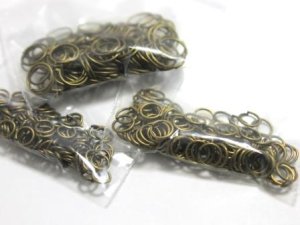 画像1: 丸カン5mm・6mm・8mm【金古美】１00個