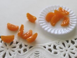 画像1: miniリアルなフルーツ【みかん】10個