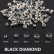 画像1: シルバー台座付ストーン【Black DiamondサイズMIX】50個 (1)